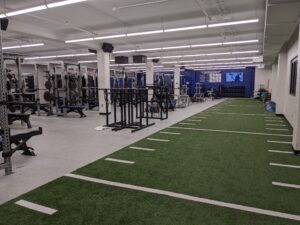 Lincoln-Way East strength and conditioning room